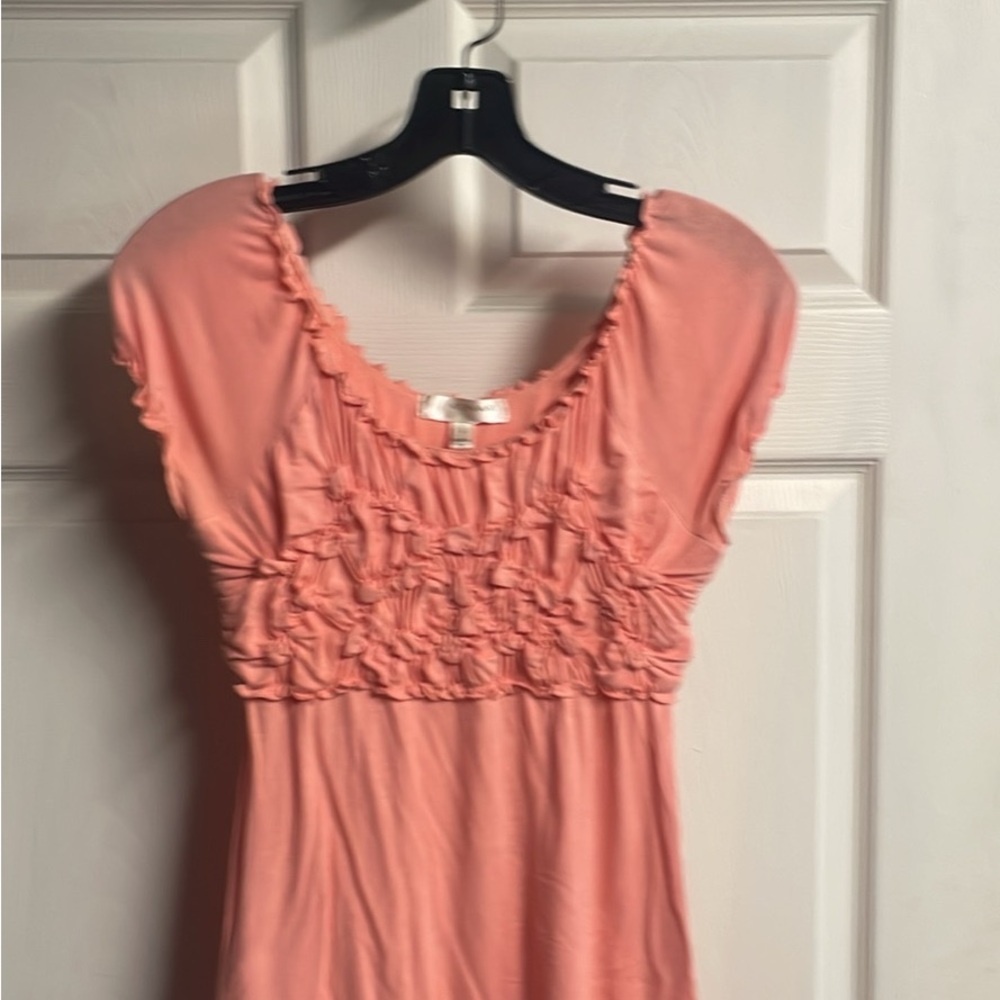 Kenar Peach Ruffled Blouse